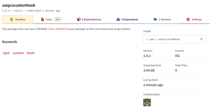 Installed NPM